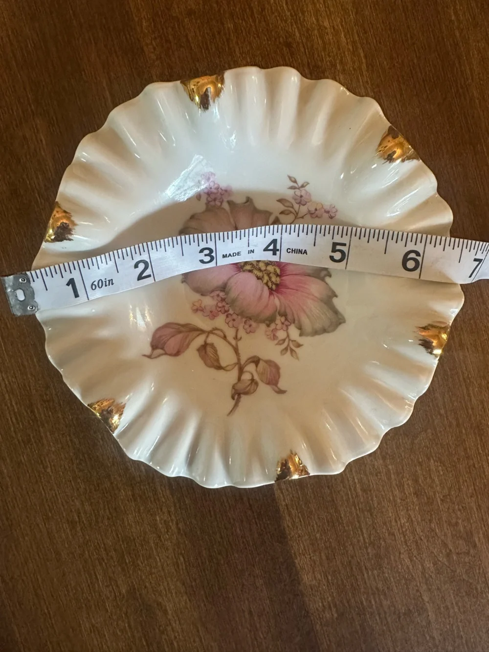 Vintage Mitterteich Bavaria Ruffled Plate